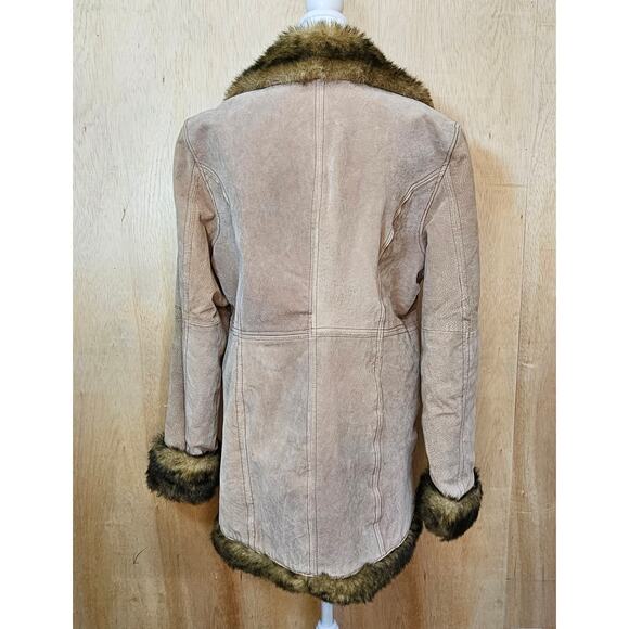 Jamie Nicole Collection 100% Genuine Leather Jacket With Fur Trim Size‎ Medium - Picture 2 of 11